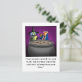 Carte postale drôle d'humour d'Halloween (Debout devant)