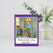 Carte postale drôle d'humour d'Halloween "Spectick (Debout devant)