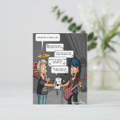 Carte postale drôle d'humour musical de chanteur (Debout devant)