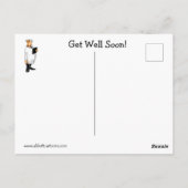 Carte postale drôle d'humour pour un prompt rétabl (Dos)