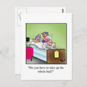 Carte postale drôle d'humour pour un prompt rétabl (Devant / Derrière)