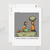 Carte postale drôle d'humour pour un prompt rétabl (Devant / Derrière)