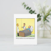 Carte postale drôle d'humour pour un rétablissemen (Debout devant)