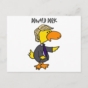 Carte Postale Drôle Donald Trump Dork Dessin politique