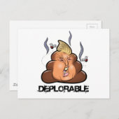Carte Postale Drôle Donald Trump - Trumpy-Poo Poo Icon Emoji (Devant / Derrière)