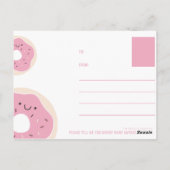 Carte Postale Drôle Donut Rose et Blanc (Dos)