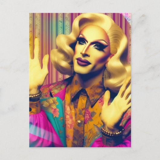 Carte Postale Drôle Drag Queen (Devant)