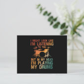 Carte Postale Drôle Drummer Art Pour Hommes Femmes Drum Player P (Debout devant)