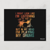Carte Postale Drôle Drummer Art Pour Hommes Femmes Drum Player P (Dos)