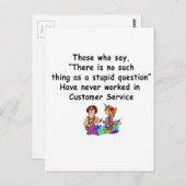 Carte Postale Drôle du service à la clientèle de dire (Devant / Derrière)