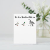 Carte Postale Drôle Duck Duck Goose Caricature, Jeu pour enfants (Debout devant)