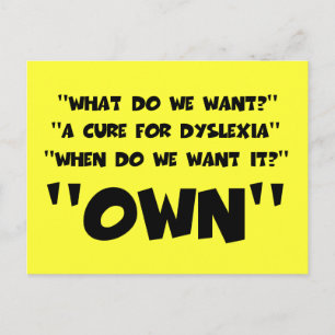 Carte Postale Drôle dyslexique