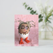 Carte Postale Drôle Eggman Garçon Avec Cheveux Vert (Debout devant)