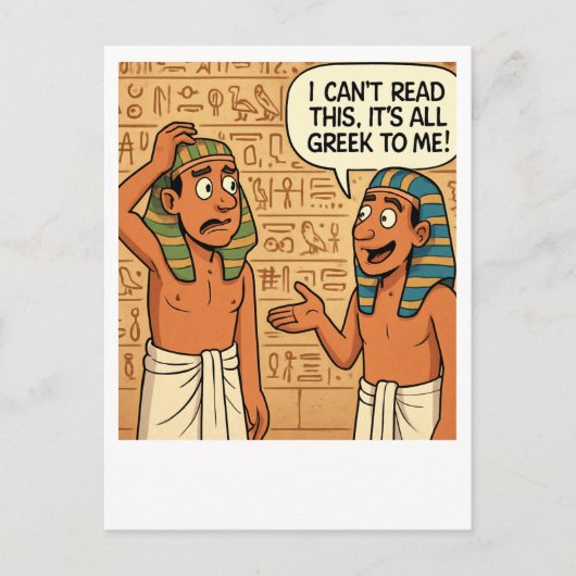 Carte postale Drôle Egyptian Greek Joke (Devant)