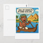 Carte postale Drôle Egyptienne Commute to Work (Devant / Derrière)