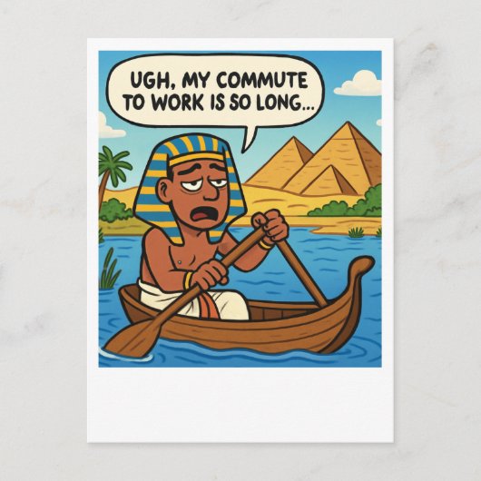 Carte postale Drôle Egyptienne Commute to Work (Devant)