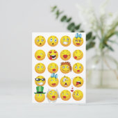 Carte Postale Drôle Emoji face Cool sourires fantastiques (Debout devant)