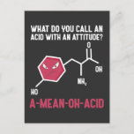 Carte Postale Drôle Enseignant en Chimie Laboratoire Amino Acid<br><div class="desc">Funny Nerdy Science Surprise pour un étudiant,  chimiste,  physique,  enseignant,  scientifique ou pharmacien. Cadeau idéal pour tous les scientifiques curieux qui aiment expérimenter ou faire une expérience en laboratoire ou en laboratoire.</div>