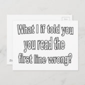 Carte Postale Drôle Et Si Citation (Devant / Derrière)