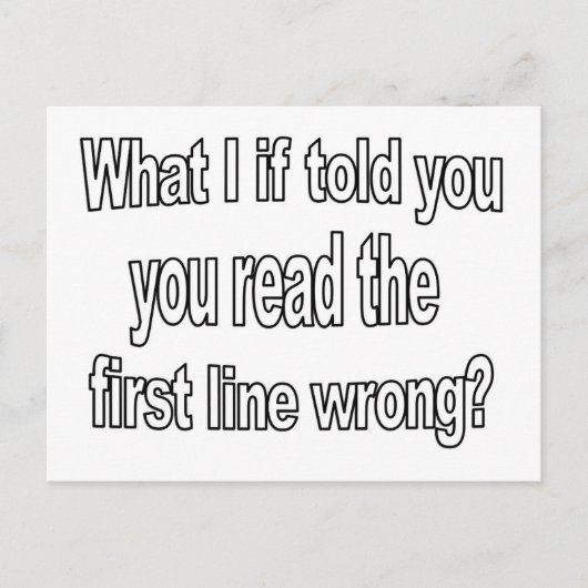 Carte Postale Drôle Et Si Citation (Devant)