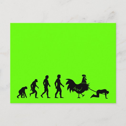Carte Postale Drôle évolution du poulet (Devant)