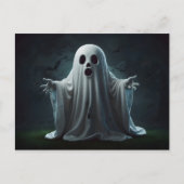 Carte Postale Drôle fantôme d'Halloween (Devant)