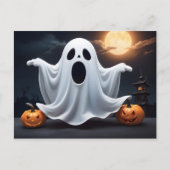 Carte Postale Drôle fantôme d'Halloween (Devant)