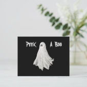 Carte Postale Drôle Fantôme D'Halloween Dessin Passé (Debout devant)