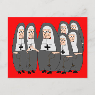 Carte Postale Drôle "Fat Nuns" Cadeaux pour toute occasion