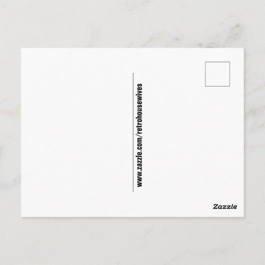 CARTE POSTALE DRÔLE FEMME RÉTRO PARLE-MOI DE CHOSE (Dos)