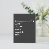 Carte Postale Drôle Fonction d'informaticien codeur programmeur (Debout devant)