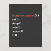 Carte Postale Drôle Fonction d'informaticien codeur programmeur (Devant)