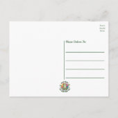 Carte Postale Drôle Frog Penser à vous Encouragement Bonjour (Dos)