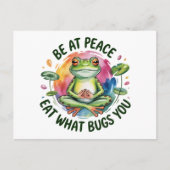 Carte Postale Drôle Frog Penser à vous Encouragement Bonjour (Devant)