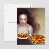 Carte Postale Drôle Fry Goddess francais généreux (Devant / Derrière)