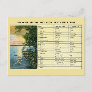 Carte Postale Drôle gain de temps, pour les gens paresseux