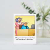 Carte postale drôle "Garder le contact" (Debout devant)