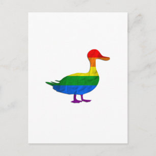 Carte Postale Drôle Gay et Lesbian Pride Canard, Quack Quack