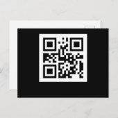 Carte Postale Drôle Geek Human QR Code Code code-barres Scanner (Devant / Derrière)