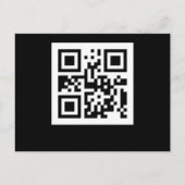 Carte Postale Drôle Geek Human QR Code Code code-barres Scanner (Devant)