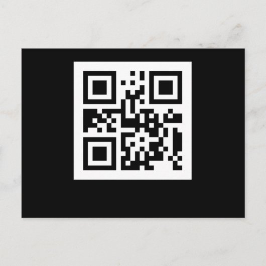 Carte Postale Drôle Geek Human QR Code Code code-barres Scanner (Devant)