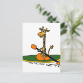 Carte Postale Drôle Giraffe à Kayak (Debout devant)