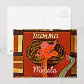 Carte Postale Drôle Giraffe avec texte cool Hakuna Matata Design (Devant / Derrière)
