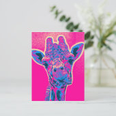 Carte Postale Drôle Giraffe Sticking out son langue (Debout devant)