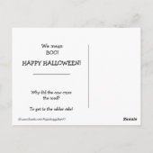 Carte Postale Drôle Golden Retrivers en costumes de vache Hallow (Dos)