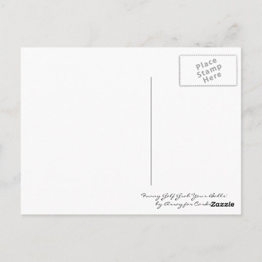 Carte Postale Drôle Golf attrapez vos balles ID466 (Dos)