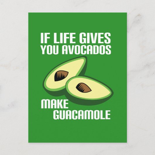 Carte Postale Drôle Guacamole Avocado Joke (Devant)