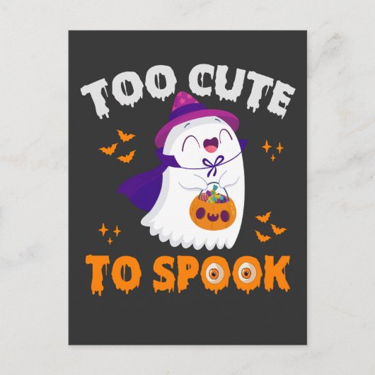 Carte Postale Drôle Halloween Super Éffrayant trop mignon à Éffr (Devant)