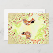 Carte Postale Drôle Hazel Grouse Illustration Collage (Devant / Derrière)