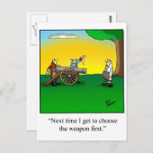 Carte Postale Drôle Histoire Cartoon Cadeau (Devant / Derrière)